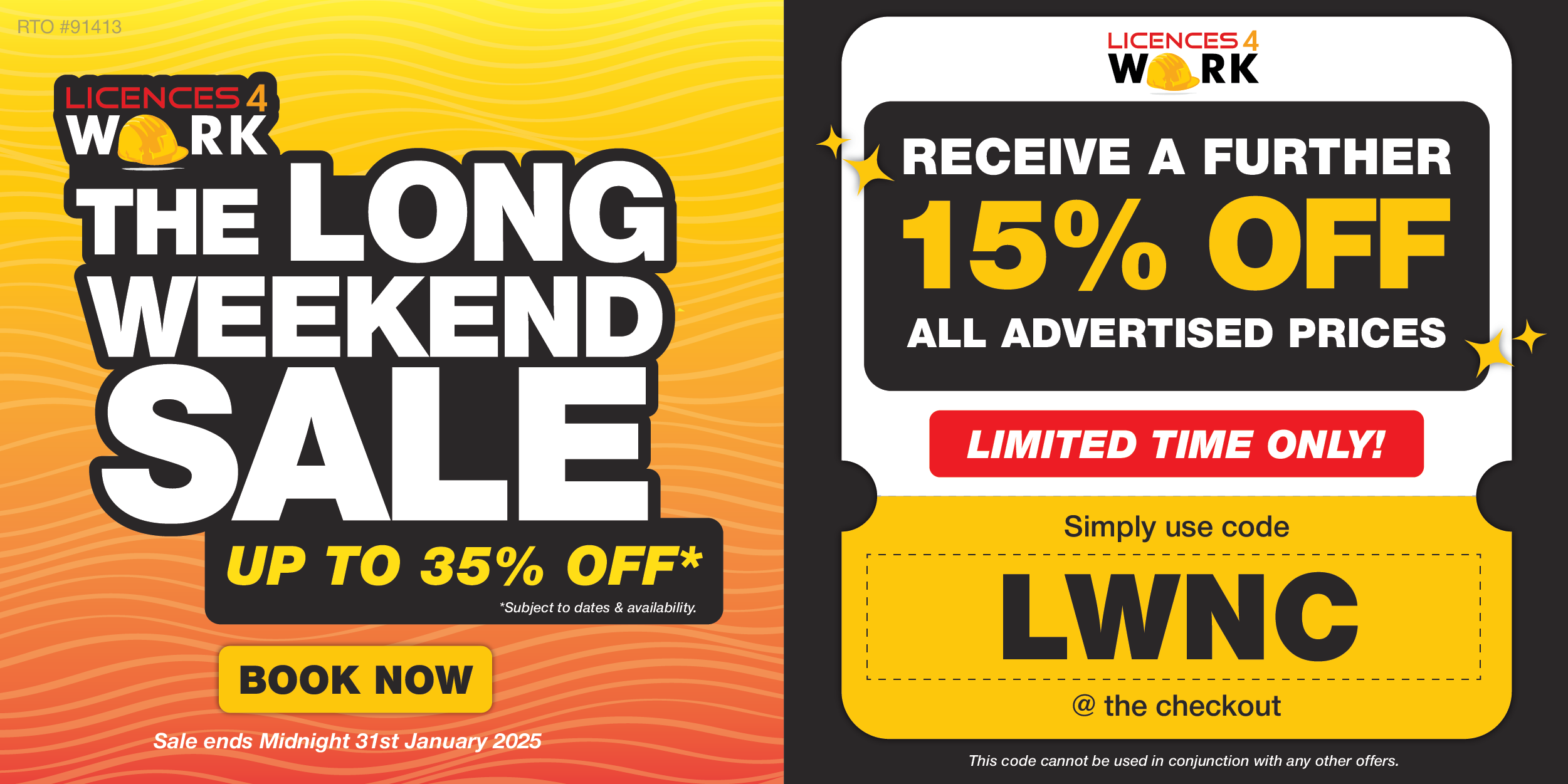 THE Long Weekend Sale - Use code LWNC!